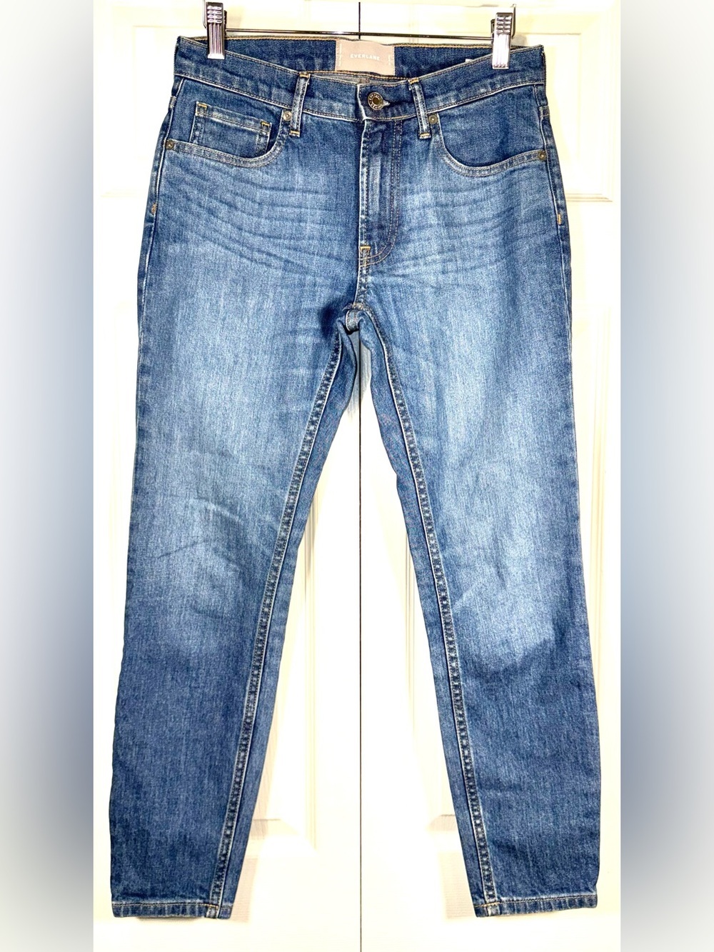 Everlane Authentic Stretch Mid-Rise Skinny Ankle Jeans Medium Wash Size 26